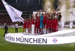 Màn ăn mừng Siêu cúp Đức của Bayern Munich sau chiến thắng 5-0 trước Frankfurt
