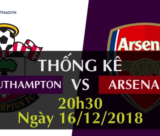 Thống kê bóng đá vòng 17 Ngoại hạng Anh 2018/19: Southampton - Arsenal
