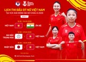 Lịch thi đấu của đội tuyển nữ Việt Nam tại Asian Cup 2026