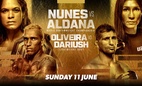 Lịch thi đấu UFC 289: Nunes vs Aldana, Oliveira vs Dariush