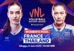 Link trực tiếp giải bóng chuyền VNL 2025 hôm nay: Thái Lan vs Pháp