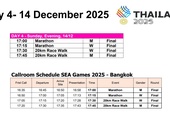Lịch thi đấu Điền kinh SEA Games 33 ngày 14-12
