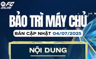 Cập nhật thời gian bảo trì FC Online hôm nay 4/7