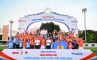 Công đoàn Ngân Hàng Việt Nam vô địch vòng loại phía Bắc Giải bóng đá công nhân, viên chức Việt Nam
