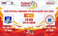 Link xem trực tiếp futsal HDBank VĐQG 2026: Thái Sơn Nam vs Tân Hiệp Hưng