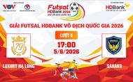 Link xem trực tiếp futsal HDBank VĐQG 2026: Luxury Hạ Long vs Sahako