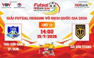 Link xem trực tiếp futsal HDBank VĐQG 2026: Thái Sơn Nam vs Sài Gòn Titans