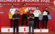 Châu Hồng Thái và Chu Việt Hoàng vô địch vòng chung kết billiards các CLB toàn quốc 2026