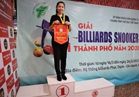 Người đẹp Huỳnh Thị Ngọc Huyền vô địch giải A1 Billiards & Snooker Tp HCM 2021