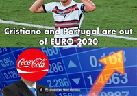 Ảnh chế: Ronaldo chia tay EURO, cổ phiếu Coca-cola tăng chóng mặt