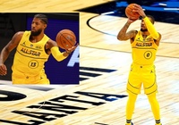 Quên hờn dỗi năm xưa, Paul George khen lấy khen để cú Logo Shot của Damian Lillard