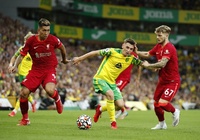 Kết quả Norwich City vs Liverpool, vòng 3 cúp Liên đoàn Anh