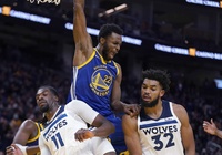 Bất chấp 48 điểm của Edwards, Wiggins giúp Warriors đè bẹp Timberwolves