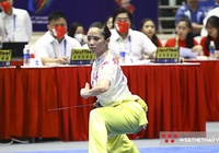 Chùm ảnh: Dương Thúy Vi - Phạm Quốc Khánh "mở hàng" 2 HCV Wushu SEA Games 31