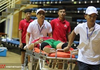 Thủ môn Cao Bằng chấn thương nặng ở vùng đầu tại giải futsal VĐQG 2023