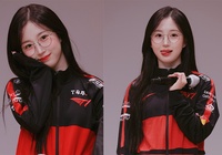 Nữ idol Haewon xuất hiện rạng rỡ với chiếc áo khoác T1 Faker