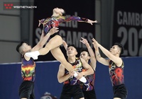 Ứng viên Cúp Chiến thắng 2023: Thể dục aerobic nhóm 5 người rực sáng ở thế giới, vô đối ở SEA Games 32
