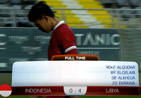 Indonesia thất bại ê chề 0-4 trước đối thủ xếp hạng 120 thế giới