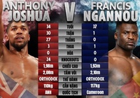 Anthony Joshua và Francis Ngannou so kè sức nặng cú đấm như thế nào trước khi thượng đài?