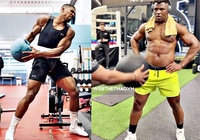 Francis Ngannou tung video tập "cơ bụng quái vật" trước màn so găng Anthony Joshua