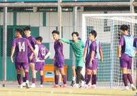 U19 Việt Nam động viên nhau, quyết tâm thắng U19 Lào