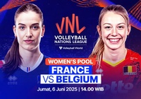 Link trực tiếp giải bóng chuyền VNL 2025 hôm nay: Pháp vs Bỉ