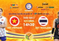 Link trực tiếp tranh hạng 5 bóng chuyền VTV Cup hôm nay 5/7: U21 Việt Nam vs U21 Thái Lan