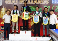 Nguyễn Cao Nhân Minh Quân vô địch giải billiards Cadre 71/2 Serie A mở rộng toàn quốc tranh Cup CLB Bà Chiểu 3