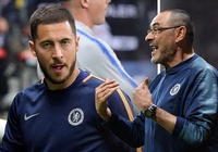 HLV Sarri tiết lộ phản ứng khó tin của Hazard khi phải ngồi dự bị ở trận gặp Frankfurt