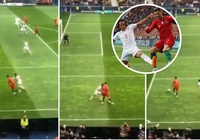 Ronaldo khiến CĐV phát cuồng khi hủy diệt hậu vệ Thụy Sĩ bằng kỹ thuật qua người siêu đẳng ở tuổi 34