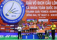 Kết quả Giải cầu lông cá nhân toàn quốc 2019