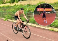 Đạp xe trên sân chạy chuẩn bị kiếm suất duathlon dự SEA Games 31