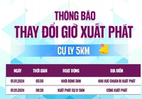 Thay đổi giờ xuất phát cự ly 5km Giải Bán Marathon Quốc tế Việt Nam 2024 tài trợ bởi Herbalife