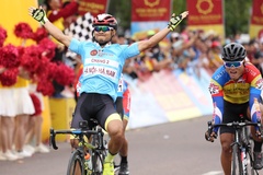    Lê Nguyệt Minh nhất chặng 8 giải đua xe đạp VTV Cúp Tôn Hoa Sen 2020
