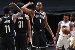 Kevin Durant bắt tay Kyrie Irving toả sáng, Brooklyn Nets đè bẹp GSW