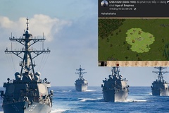 Facebook tàu khu trục Hải quân Mỹ bị hack, liên tục phát game AOE