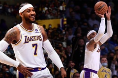 Carmelo Anthony tiếp tục thăng hoa trên sân nhà, Lakers thắng dễ Houston Rockets