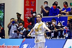 Chiêm ngưỡng các bóng hồng Wushu Việt Nam tỏa sáng trên sàn đấu SEA Games 31