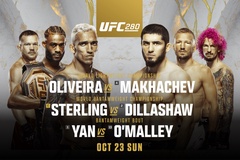 Lịch thi đấu UFC 280: Charles Oliveira vs Islam Makhachev