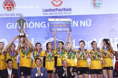 Khoảnh khắc Ninh Bình Doveco đăng quang chức vô địch giải bóng chuyền nữ Cúp LienVietPostBank 2022