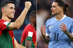 Đội hình ra sân chính thức Bồ Đào Nha vs Uruguay: Ronaldo đọ tài Nunez