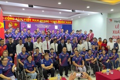 Trang trọng Lễ xuất quân Đoàn thể thao người khuyết tật Việt Nam dự ASEAN PARAGAMES 12