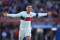 Ronaldo ăn mừng trận thứ 200 với Bồ Đào Nha bằng bàn thắng quyết định