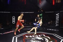 Võ sĩ Thanh Hóa tung cú knockout chớp nhoáng đối thủ người Anh tại LION Championship 07