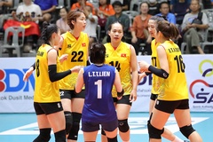 Thể hiện đẳng cấp vượt trội, Việt Nam vươn lên ngôi đầu bảng giải bóng chuyền nữ châu Á 2023