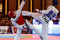 Võ sỹ taekwondo Việt Nam cao 1,85m vẫn bất lực trước "cây sào ngoại quốc" của Thái Lan ở ASIAD 19