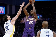 Kevin Durant giúp Phoenix Suns phá hỏng đêm khai mạc của Golden State Warriors