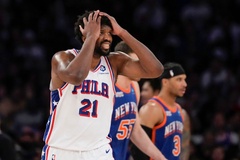 New York Knicks thắng ngược dòng 22 điểm, “tiễn" MVP Joel Embiid rời khỏi NBA Playoffs 2024