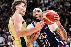 Tuyển Mỹ thắng Úc ở trận giao hữu tiền Olympic: Anthony Davis toả sáng nhưng vẫn còn lo ngại