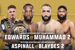 Lịch thi đấu UFC 304: Edwards vs Muhammad 2, Aspinall vs Blaydes 2